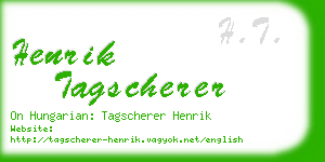 henrik tagscherer business card